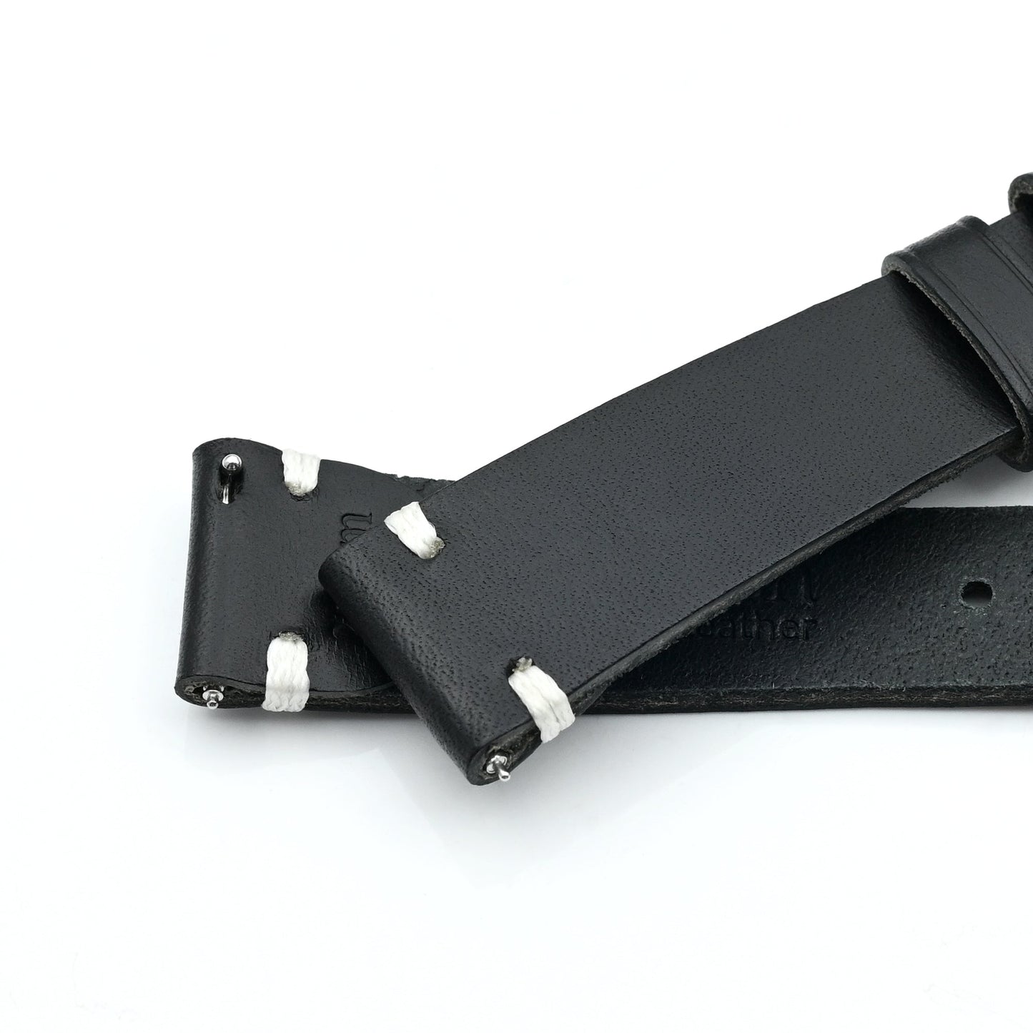 20mm Dark Grey Quick Release Buttero Italian Leather Watch Strap