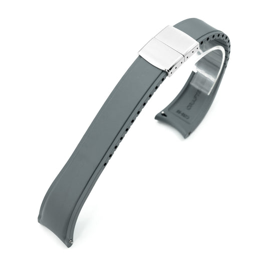 Crafter Blue - CX03 Grey Quick Release Flexi-Curved FKM Rubber Watch Strap