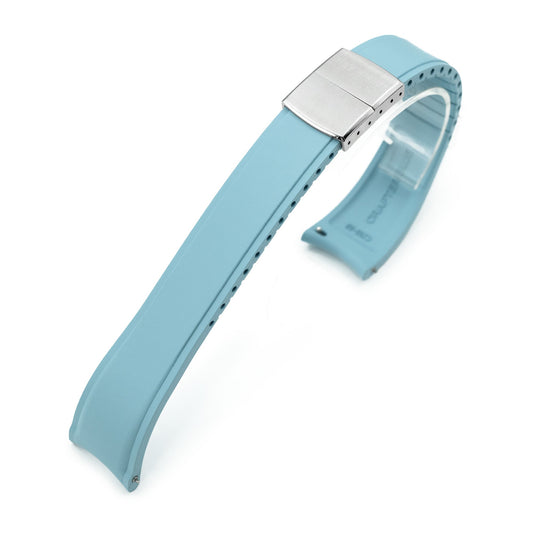 Crafter Blue - CX03 Baby Blue Quick Release Flexi-Curved FKM Rubber Watch Strap