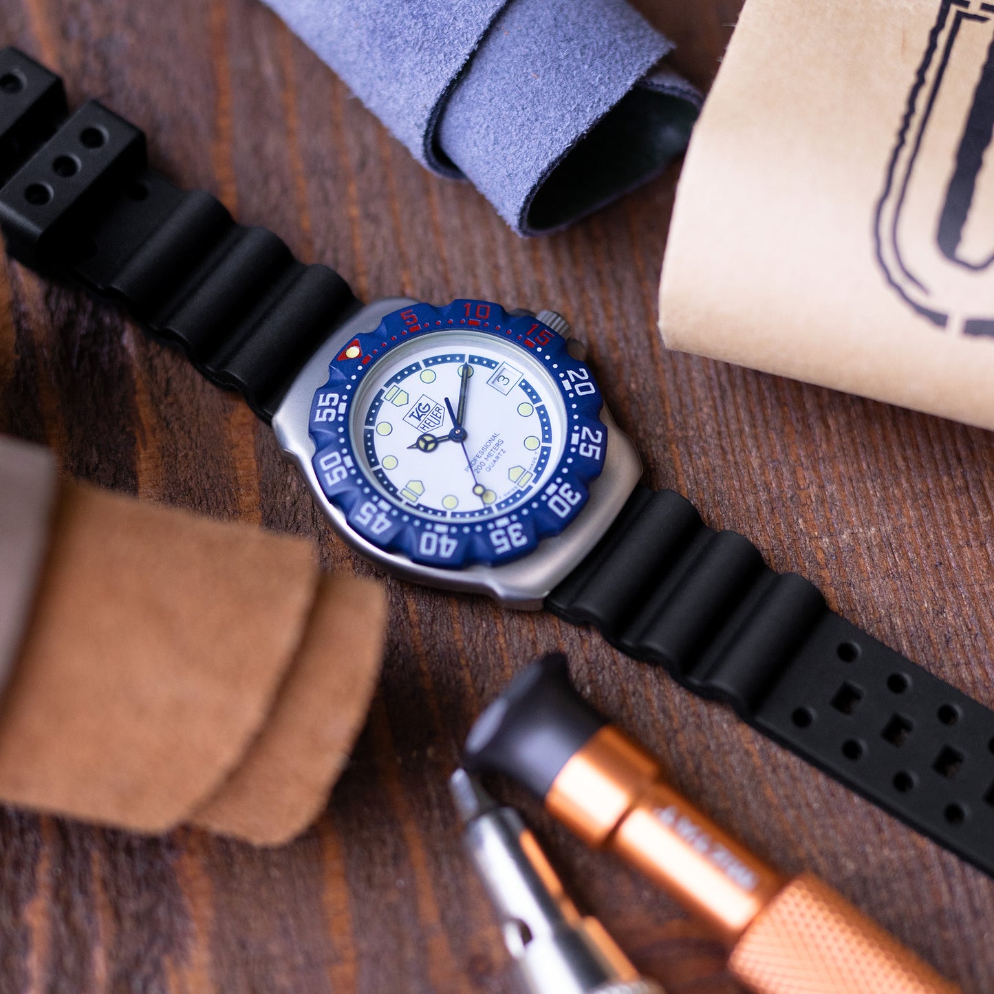 Straight End Black Diver FKM Rubber Quick Release