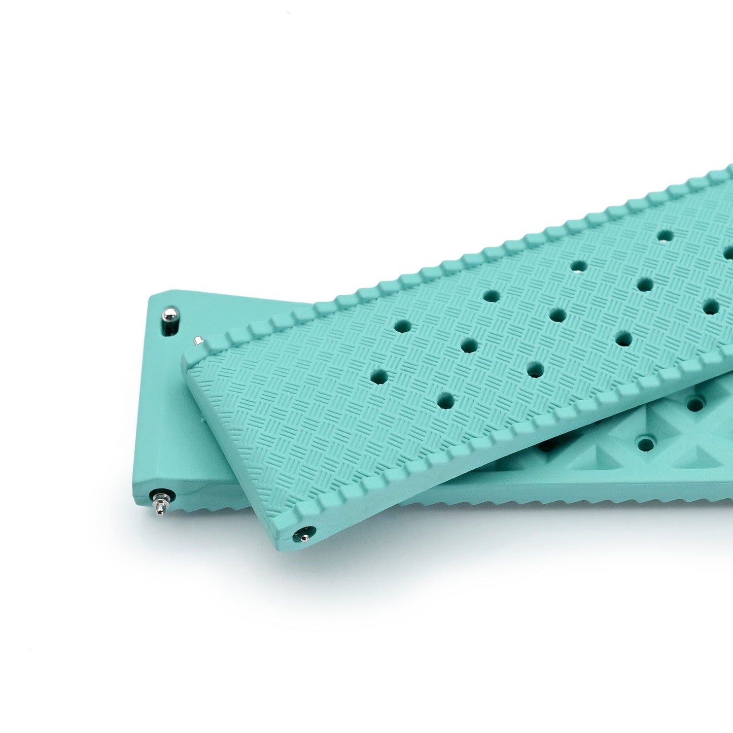 Quick Release Turquoise green / blue Tropical-Style Pro FKM rubber watch strap, 20mm