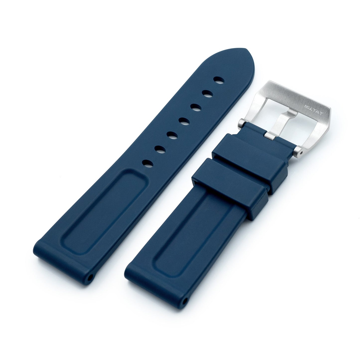 24mm FKM30 Blue Rubber Watch Band