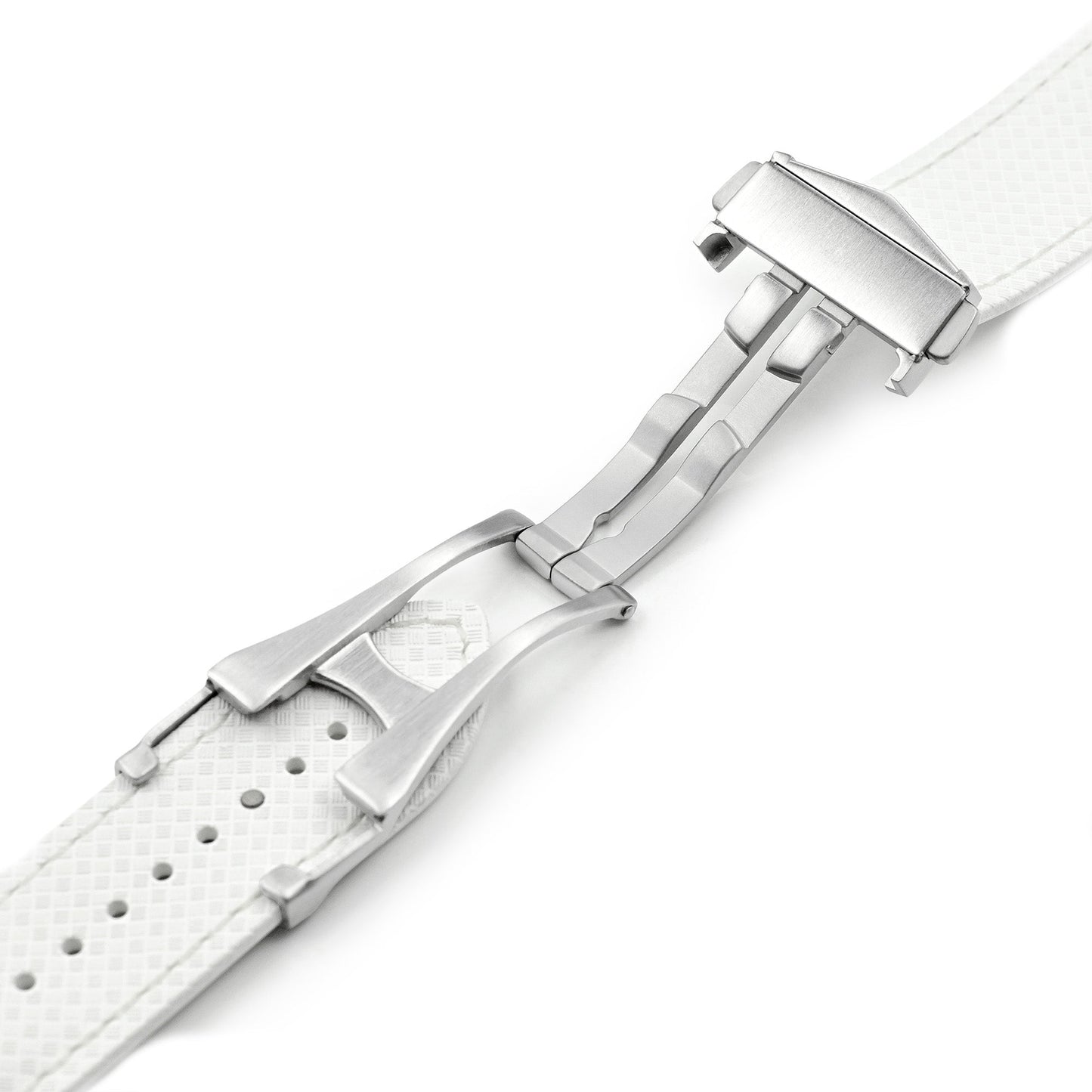 Off White FKM37 Rubber Q.R. Deployant Watch Band, 20mm or 22mm