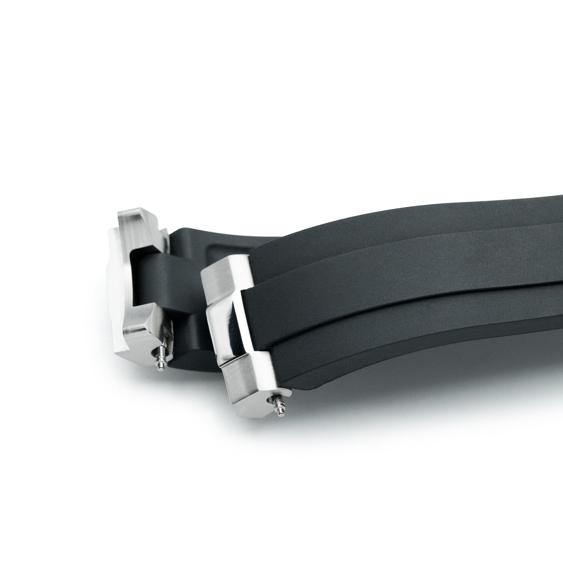 20mm Crafter Blue - MX03-143 Black FKM Rubber Strap With End Links For Seiko 63MAS Diver 40.50mm SPB143 SPB145