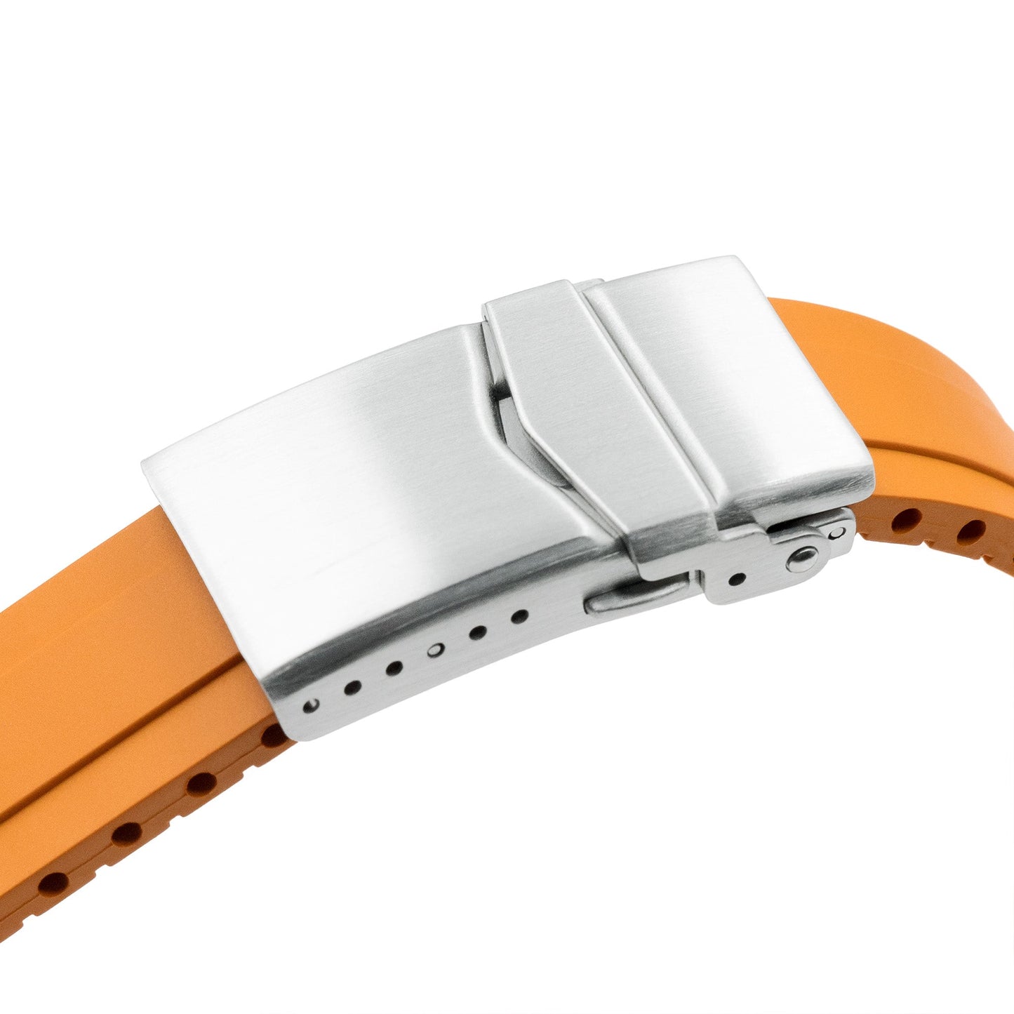 20mm Crafter Blue - MX03-143 Orange FKM Rubber Strap With End Links For Seiko 63MAS Diver 40.50mm SPB143 SPB145