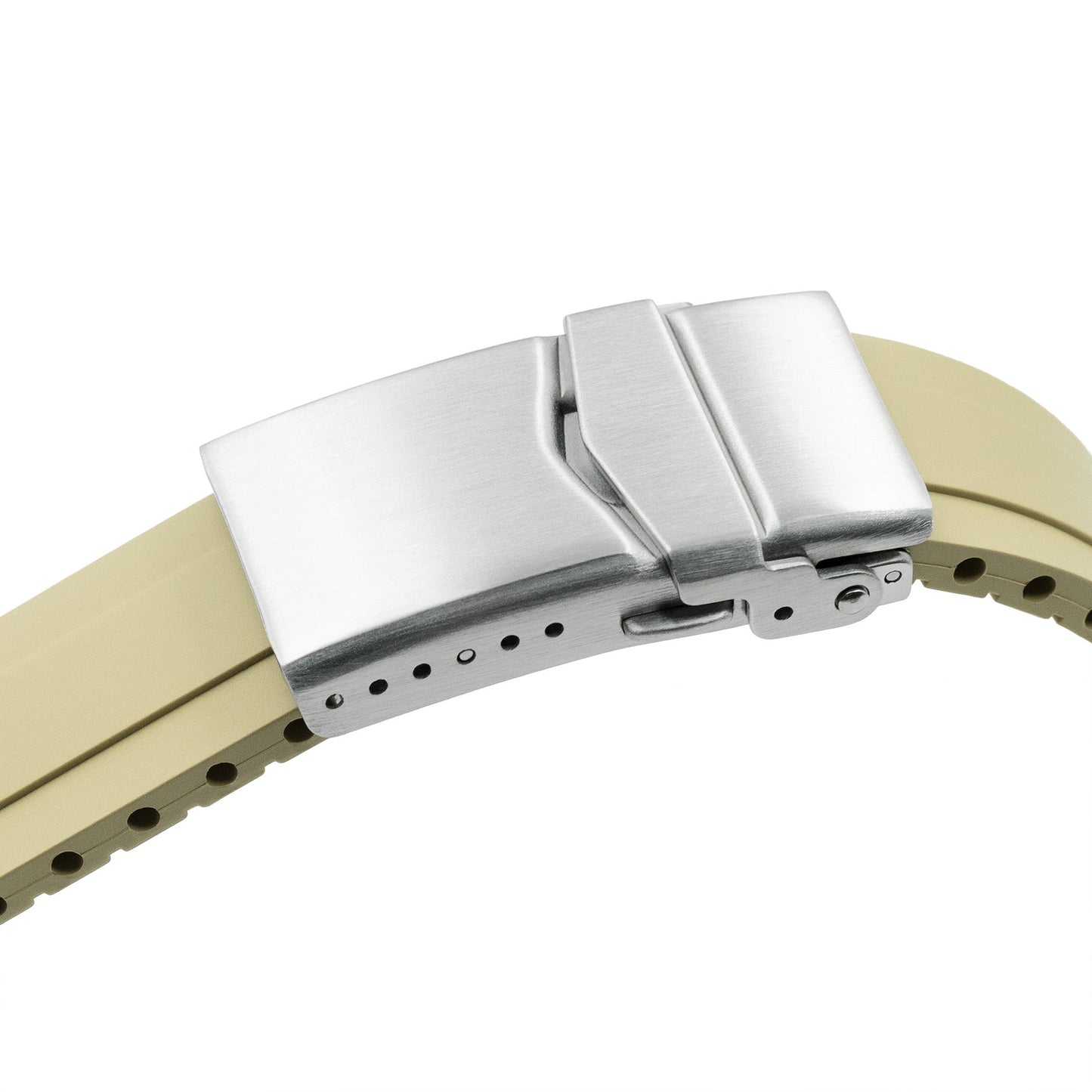 20mm Crafter Blue - MX03-813 Tan FKM Rubber Strap With End Links For Seiko Speedtimer SSC813