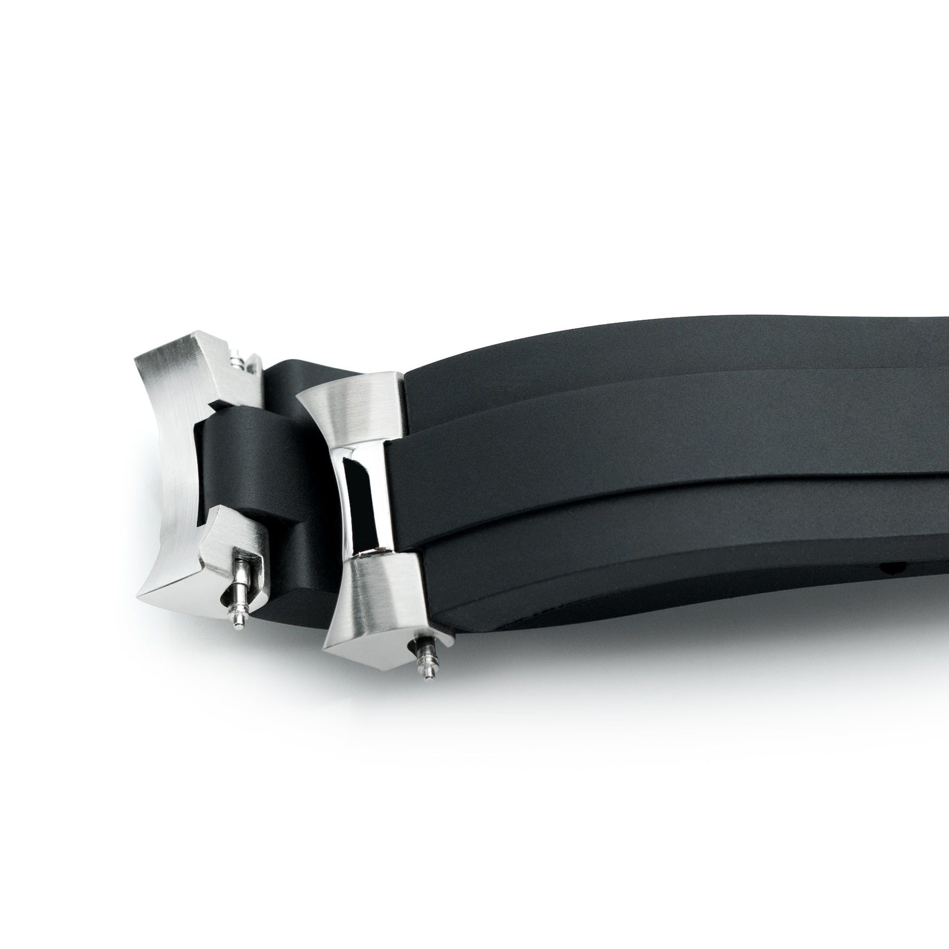 21mm Crafter Blue - MX03-911 Black FKM Rubber Strap with Curved End Links For Seiko Speedtimer SSC911