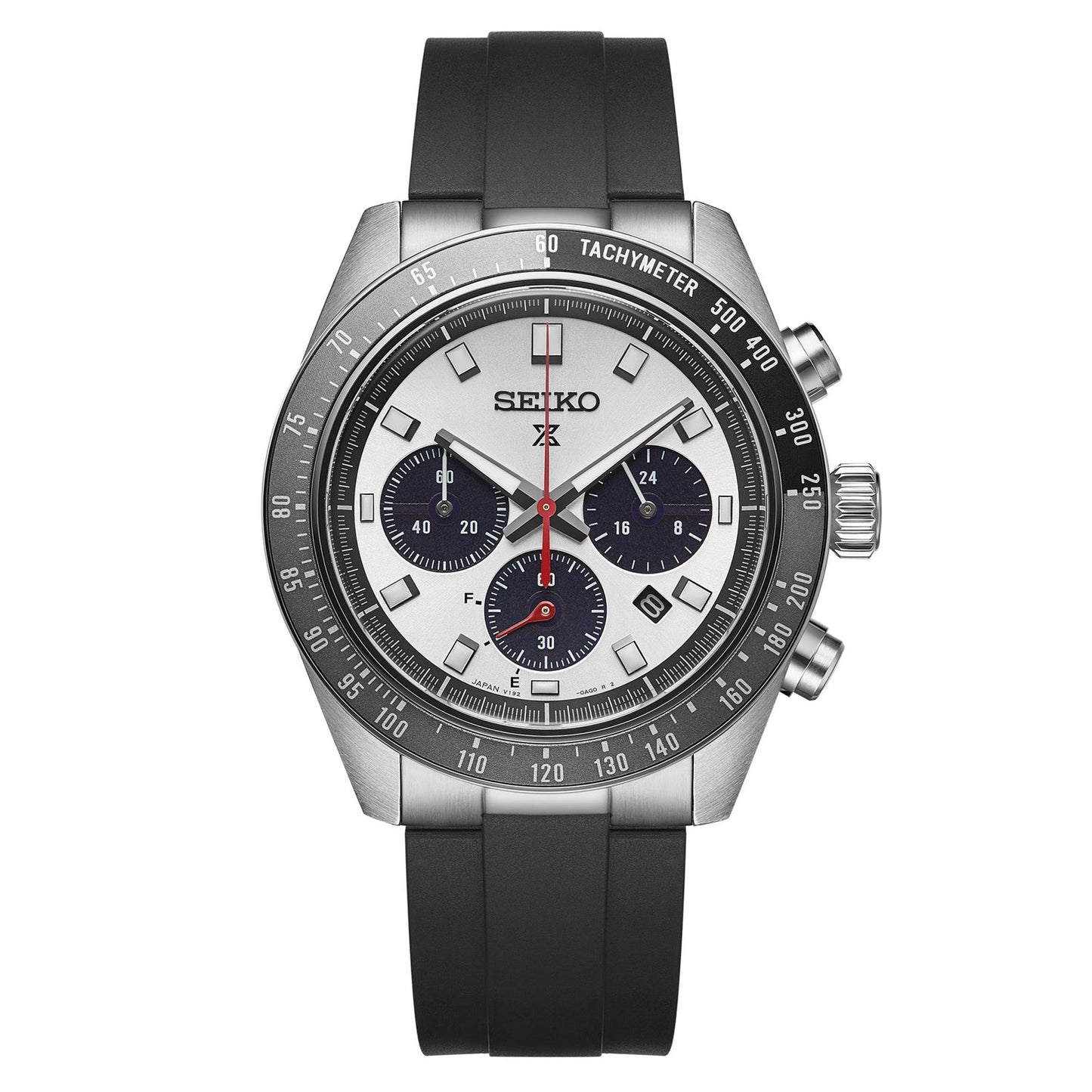 21mm Crafter Blue - MX03-911 Black FKM Rubber Strap with Curved End Links For Seiko Speedtimer SSC911