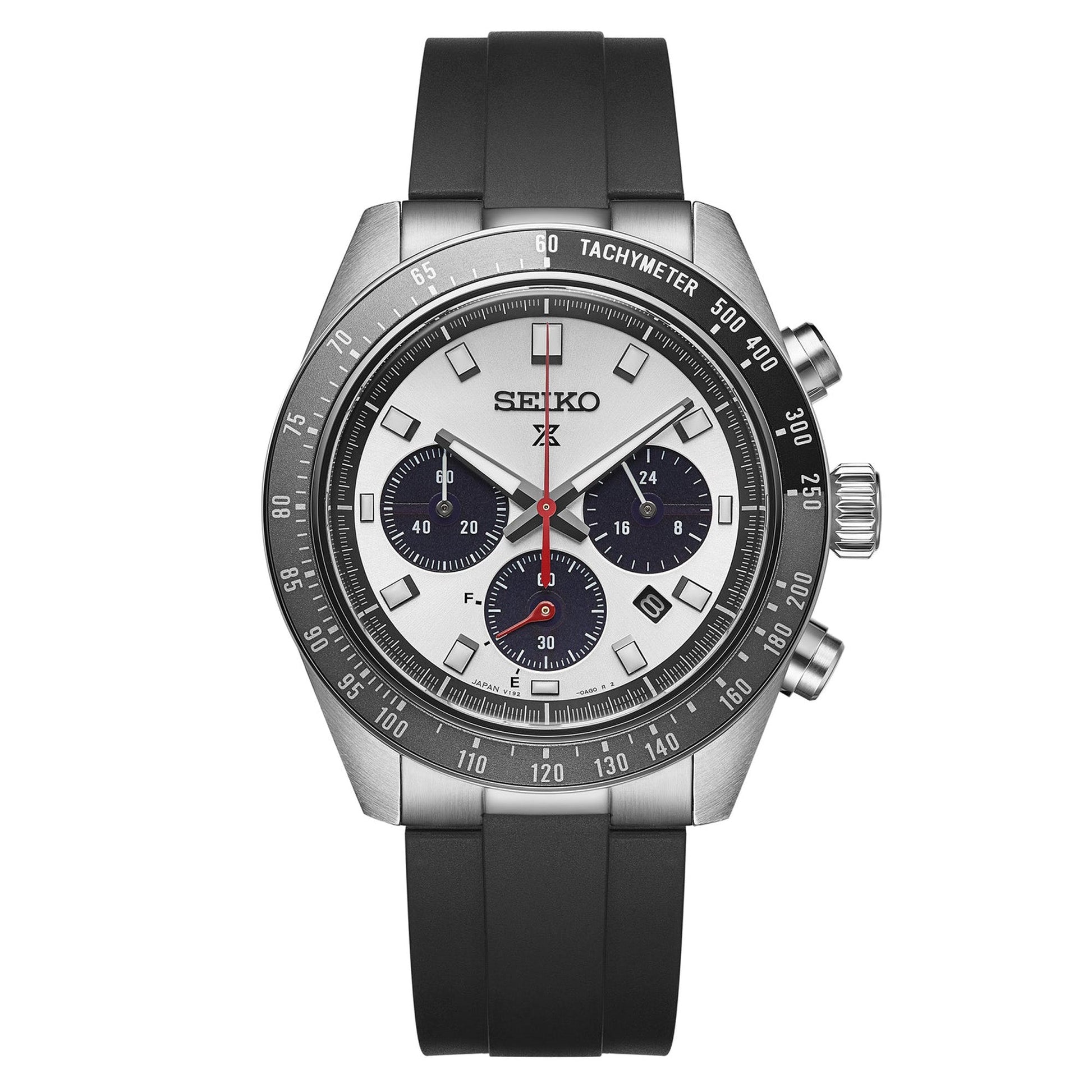 21mm Crafter Blue - MX03-911 Black FKM Rubber Strap with Curved End Links For Seiko Speedtimer SSC911