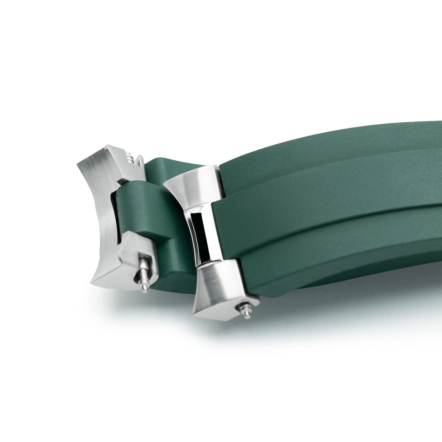 21mm Crafter Blue - MX03-911 Green FKM Rubber Strap with Curved End Links For Seiko Speedtimer SSC911