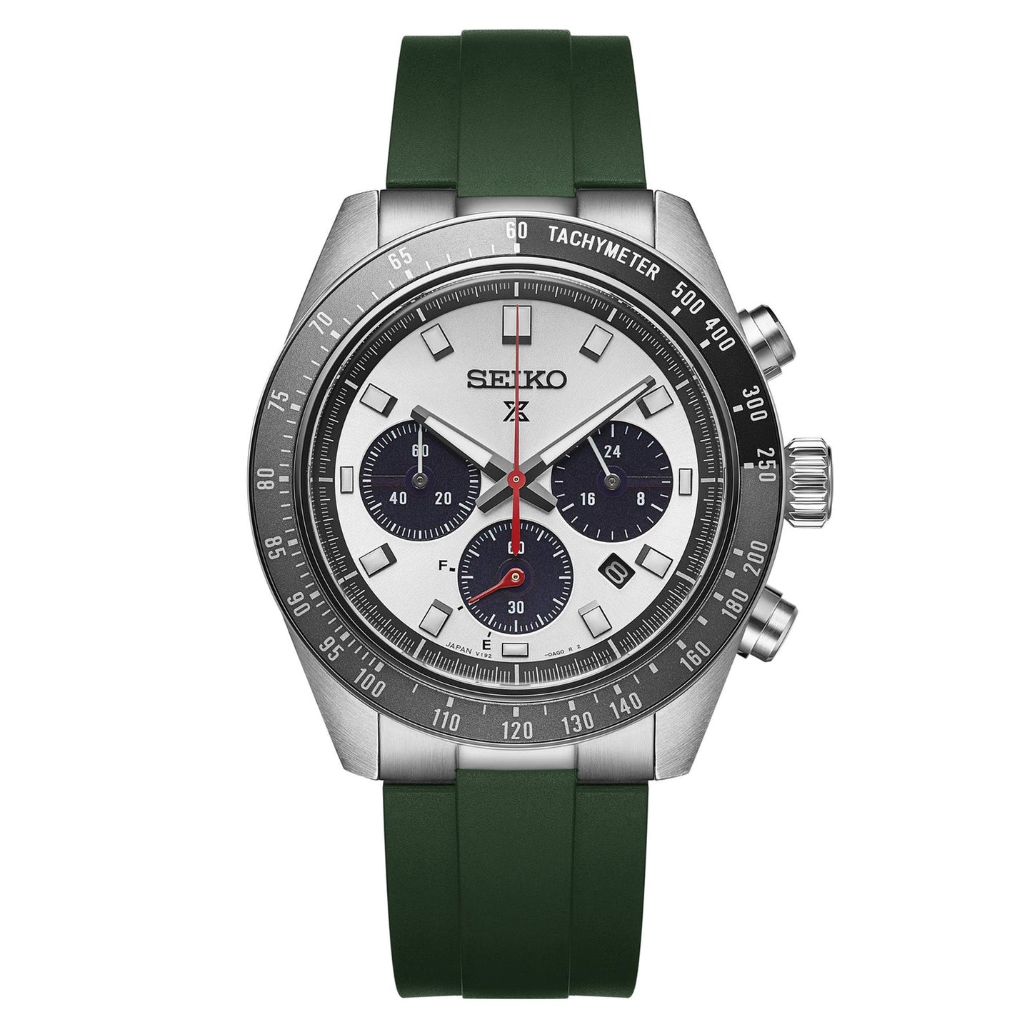 21mm Crafter Blue - MX03-911 Green FKM Rubber Strap with Curved End Links For Seiko Speedtimer SSC911