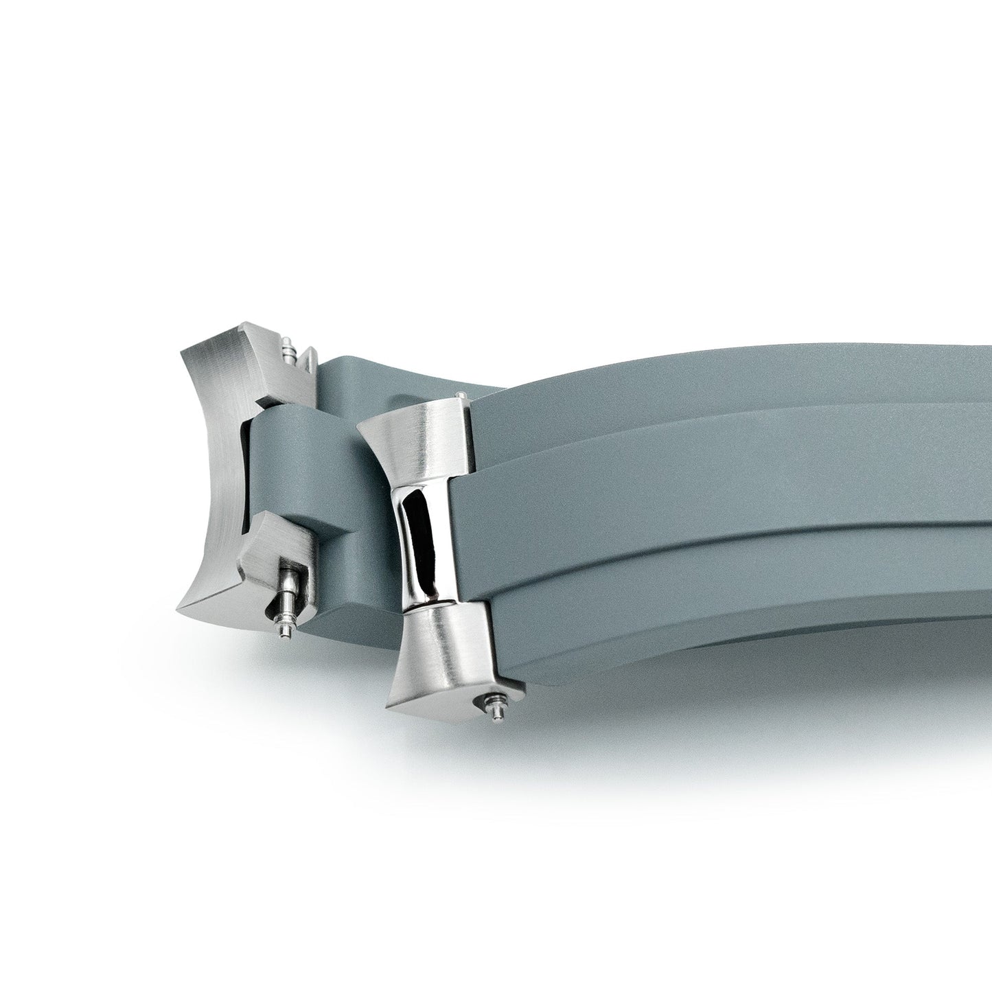 21mm Crafter Blue - MX03-911 Light-Grey FKM Rubber Strap with Curved End Links For Seiko Speedtimer SSC911