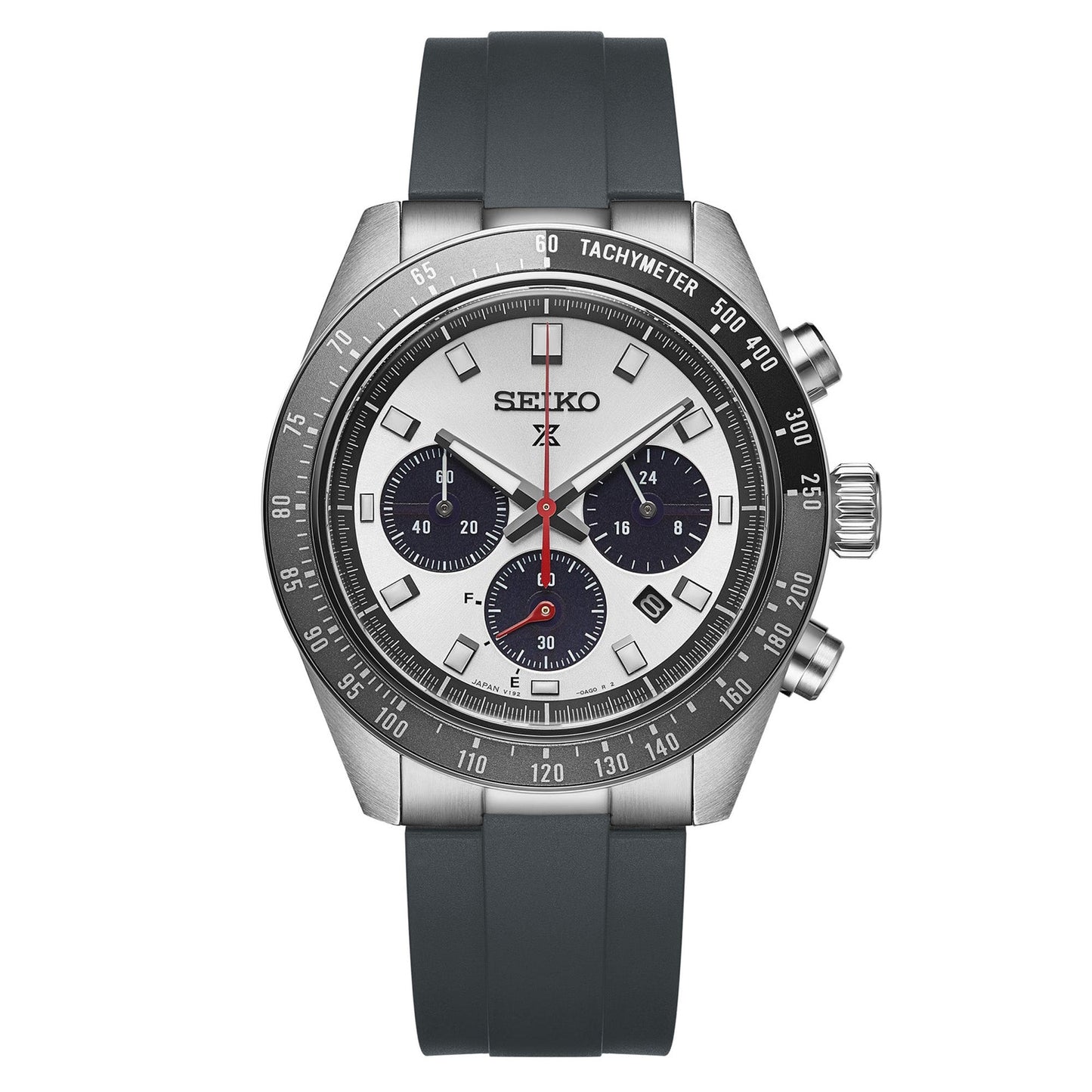 21mm Crafter Blue - MX03-911 Light-Grey FKM Rubber Strap with Curved End Links For Seiko Speedtimer SSC911