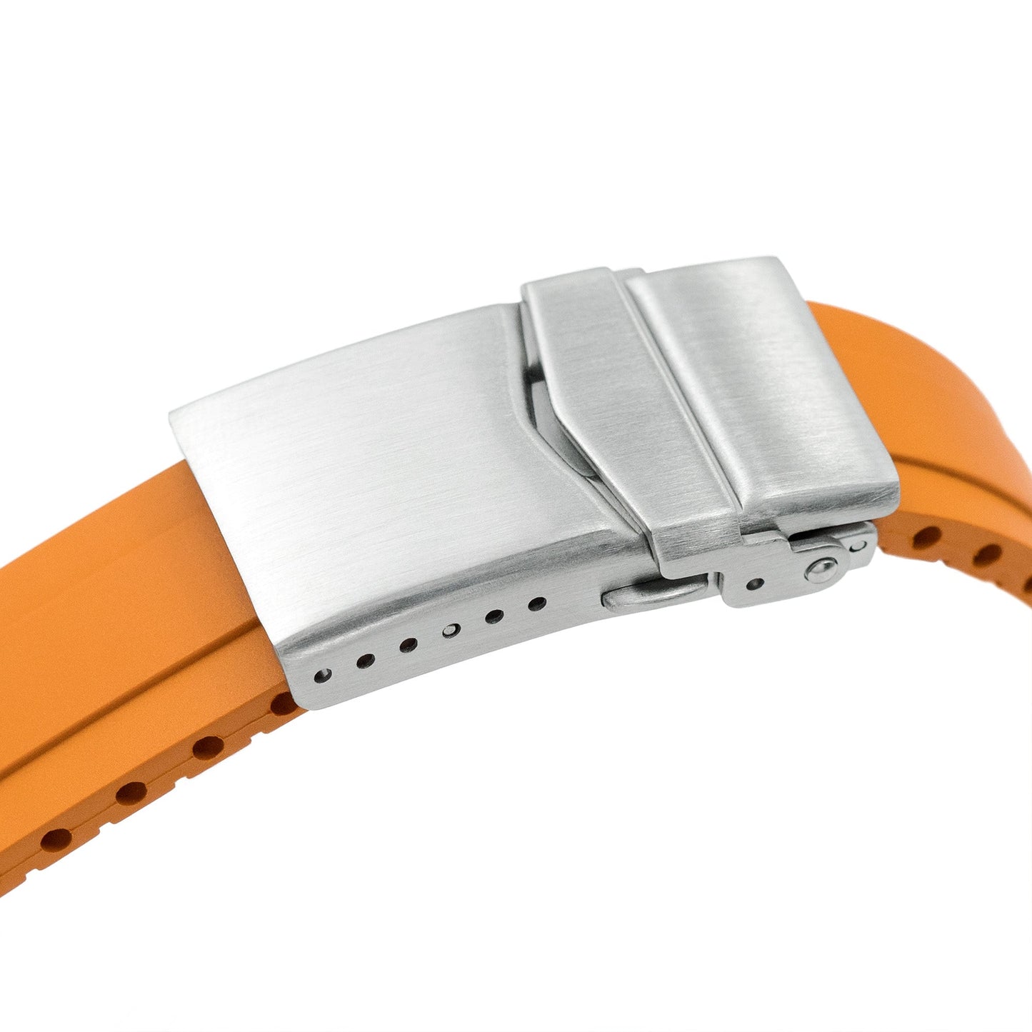 21mm Crafter Blue - MX03-911 Orange FKM Rubber Strap with Curved End Links For Seiko Speedtimer SSC911