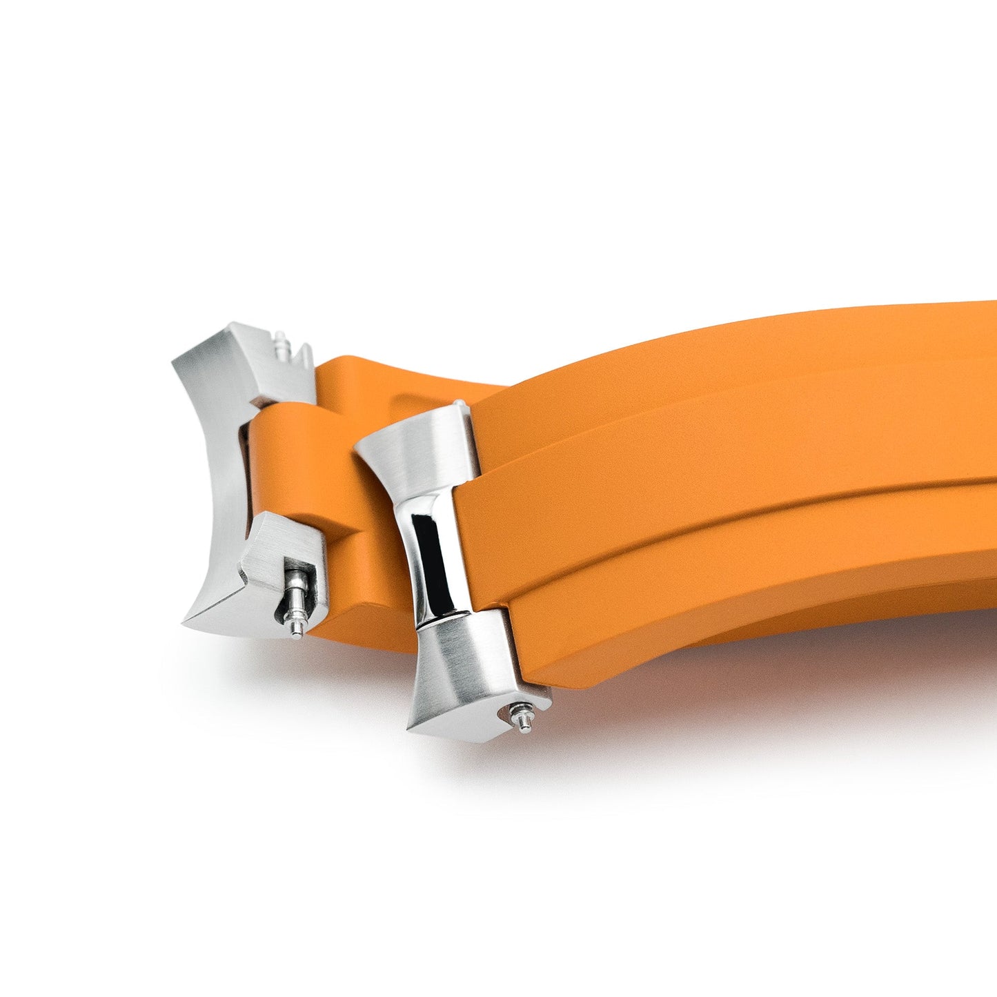 21mm Crafter Blue - MX03-911 Orange FKM Rubber Strap with Curved End Links For Seiko Speedtimer SSC911