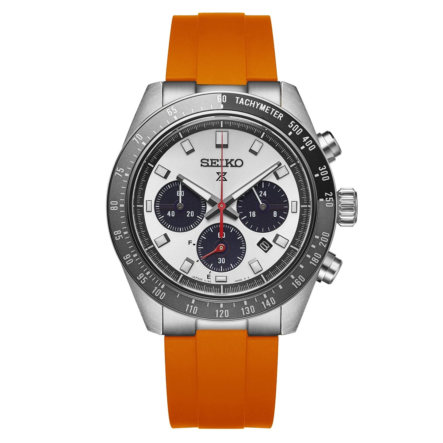 21mm Crafter Blue - MX03-911 Orange FKM Rubber Strap with Curved End Links For Seiko Speedtimer SSC911