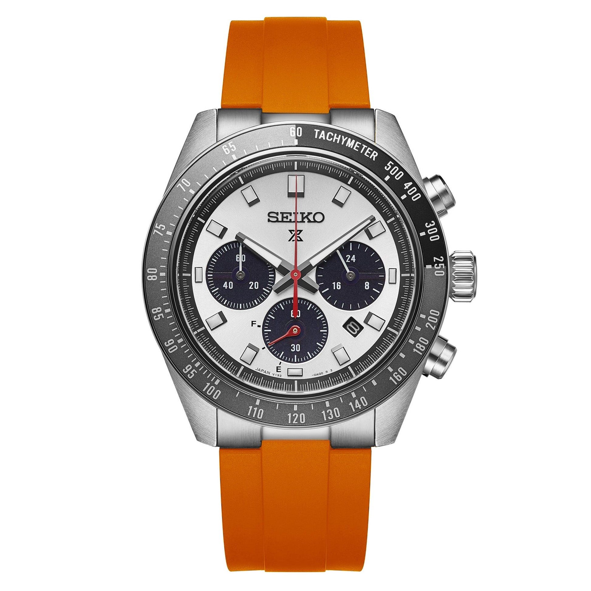 21mm Crafter Blue - MX03-911 Orange FKM Rubber Strap with Curved End Links For Seiko Speedtimer SSC911