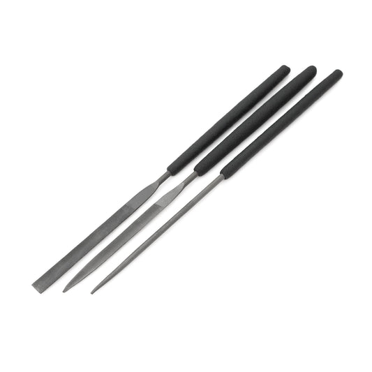 A 3-piece set of Watch Repair Basic Files (Smooth Double-Cut)