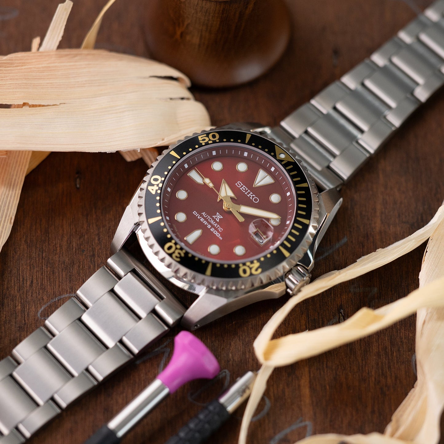 20mm or 22mm Super-O2 (Pull-Twist) QR Watch Band Straight End Quick Release, Brushed Slinea Clasp