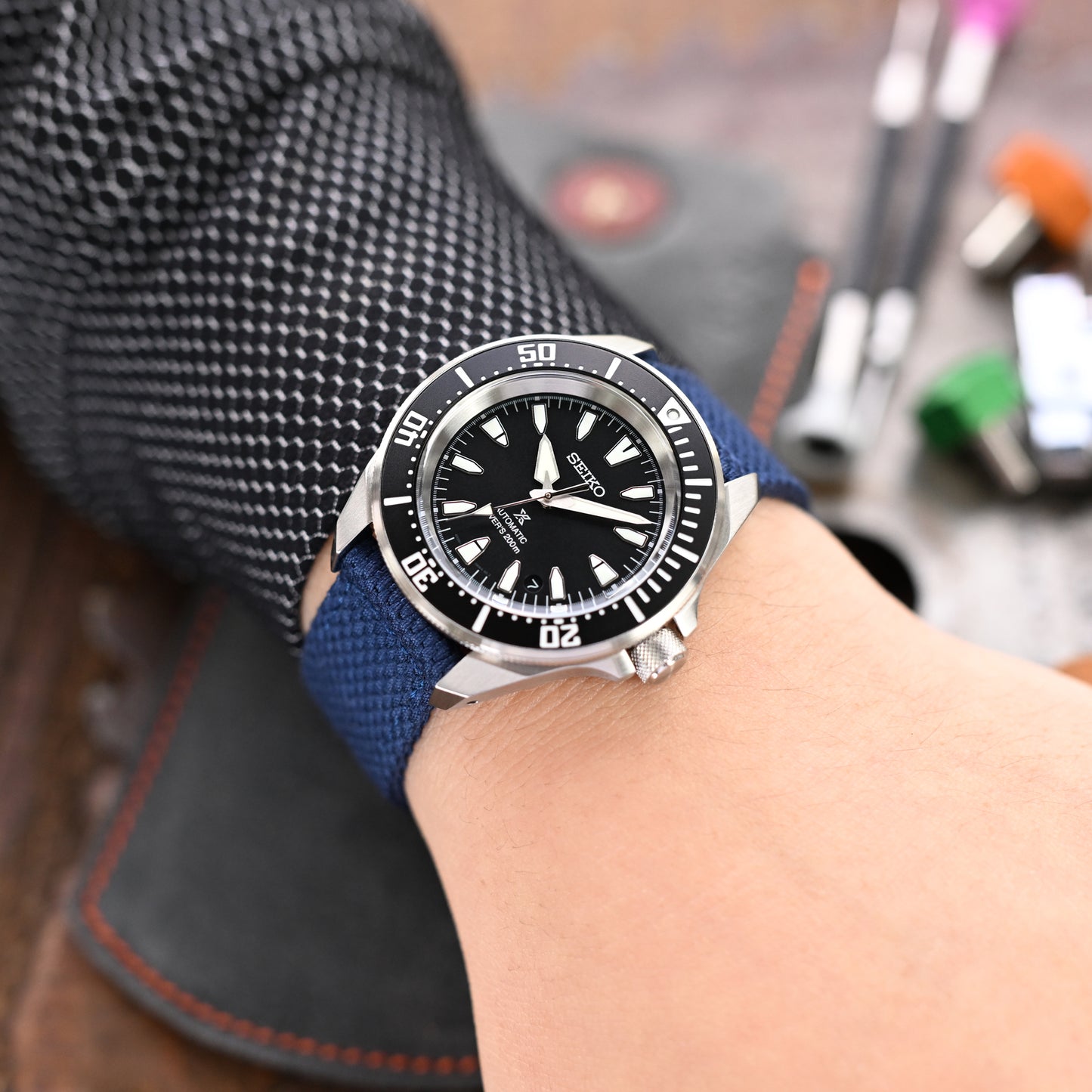 Q.R. 2-pcs Premium Nylon weaved, Navy Blue