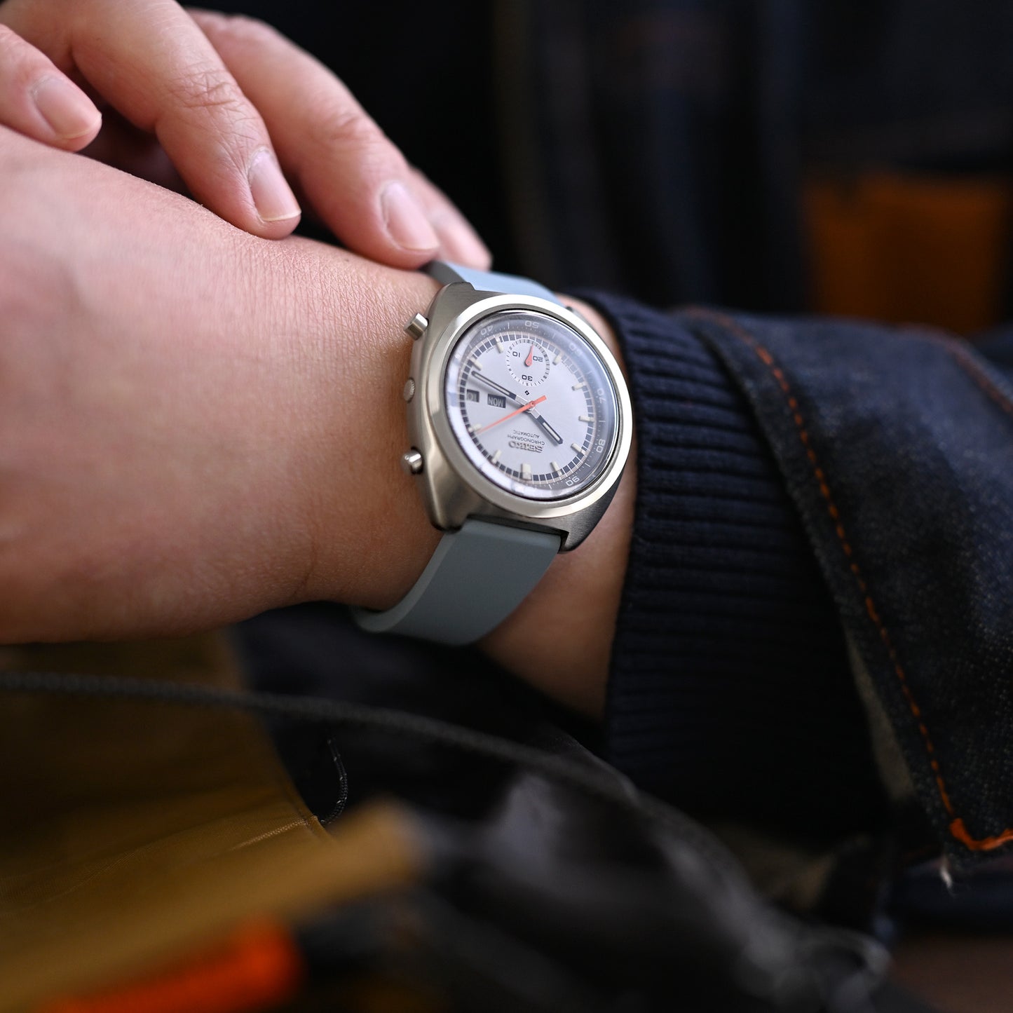 FKM26 Slate Blue FKM Rubber Watch Strap