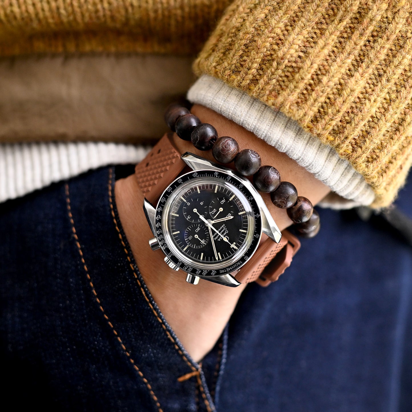 Brown Rhombus FKM Quick Release rubber strap