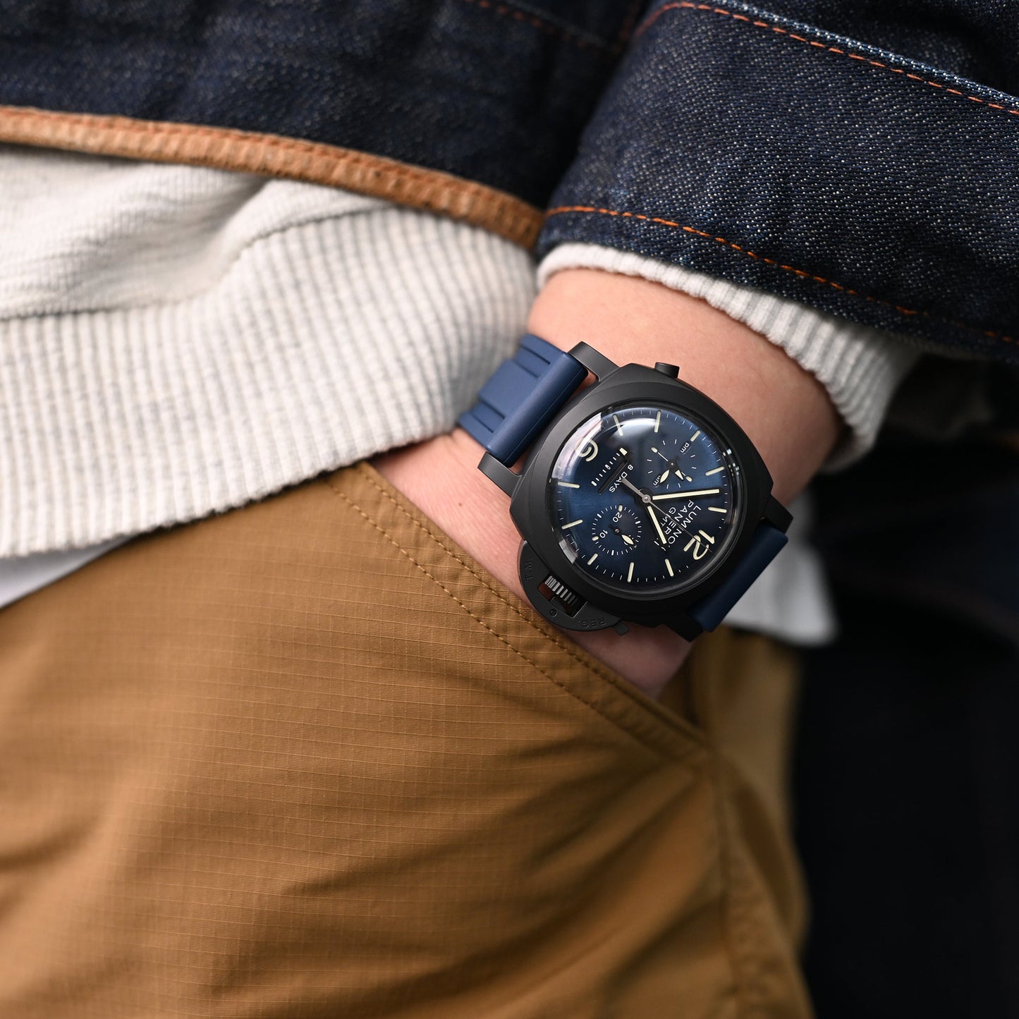 Panerai Luminor Chrono Monopulsante 8 Giorni GMT Blu Notte PAM1135