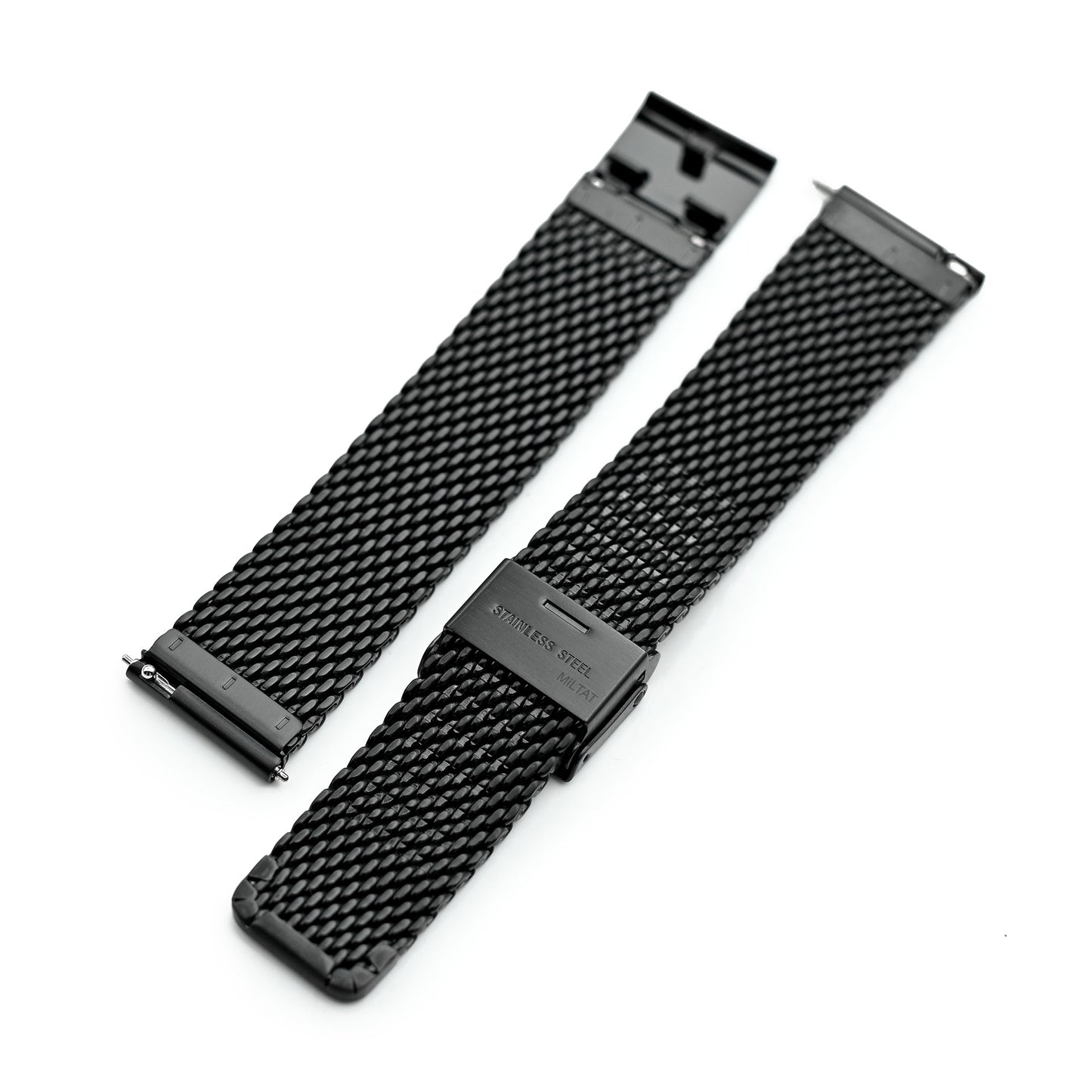 Classic Tapered Quick Release Mesh Band, PVD Black