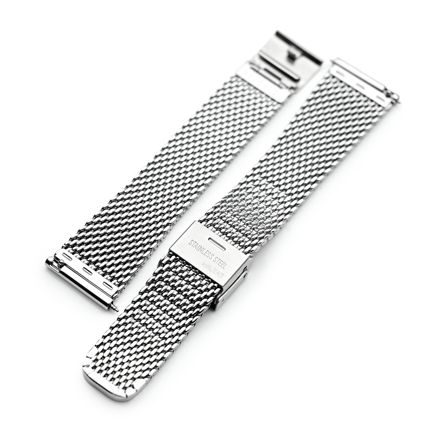 Classic Tapered Quick Release Mesh Band, Polished