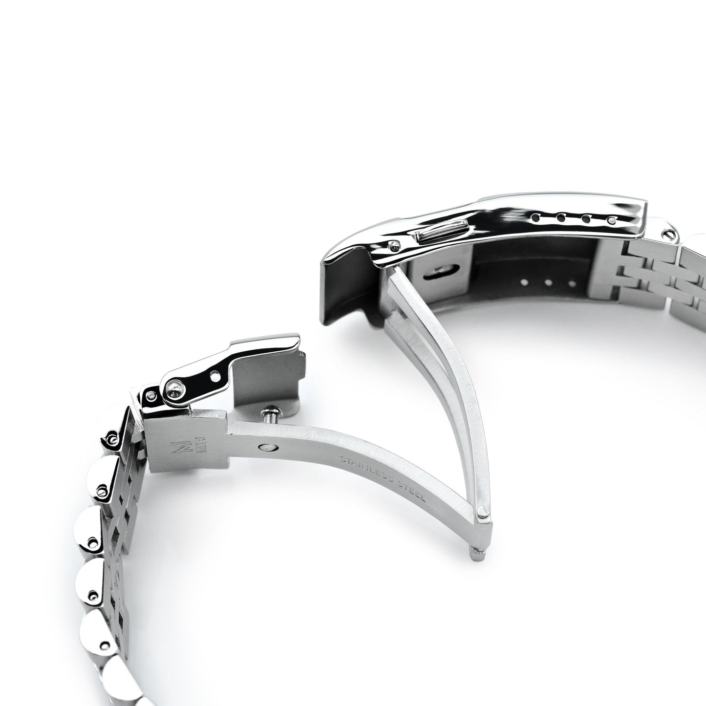 20mm Super-JUB II for Orient Mako 40 Baton Diver Clasp Brushed
