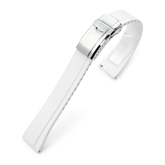 StrapXPro - DT01U Quick Release Universal Cut To Fit FKM Rubber Strap, White