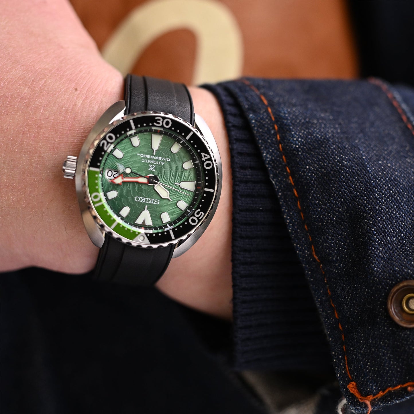 Seiko Mini-Turtle Prospex Automatic Dive Watch SPRC41K1 (PADI Edition) Pepsi Bezel