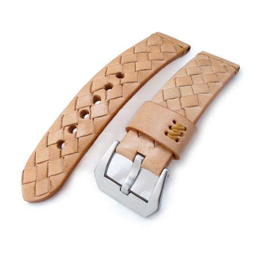 22mm MiLTAT Zizz Braided Calf, LV Beige, Tan St.