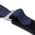 Navy Blue 3D Nylon Hook and Loop Fastener Watch Strap, Sandblasted