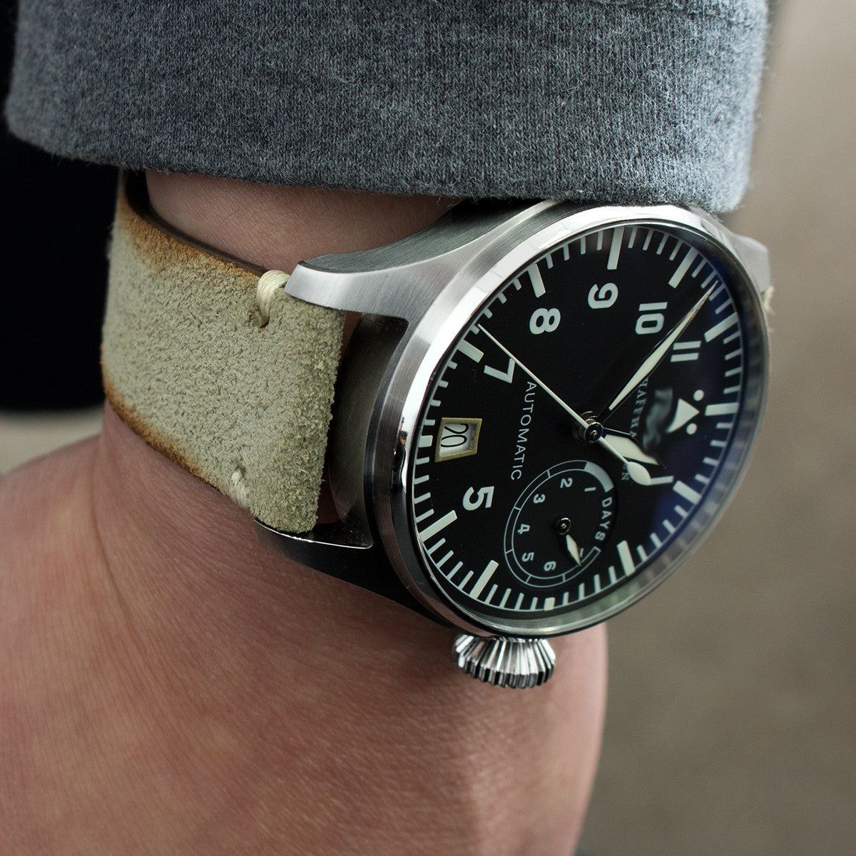 MiLTAT Grey Green Nubuck, Beige St. Polished