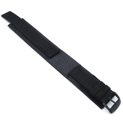 MiLTAT 24mm Double Layer Nylon Hook and Loop Fastener Watch Strap for 44mm Panerai, PVD