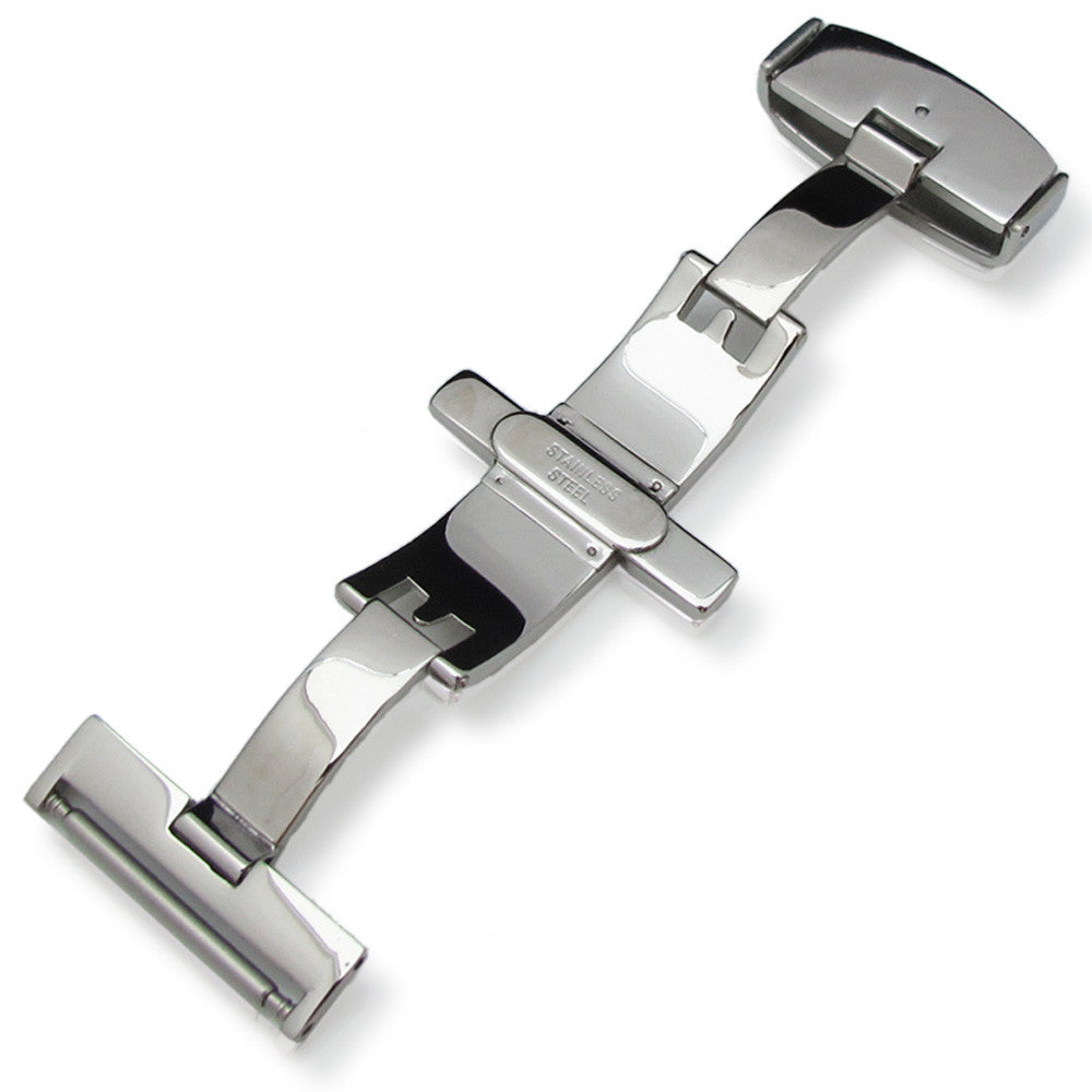 Double Lock Deployant Clasp with Button