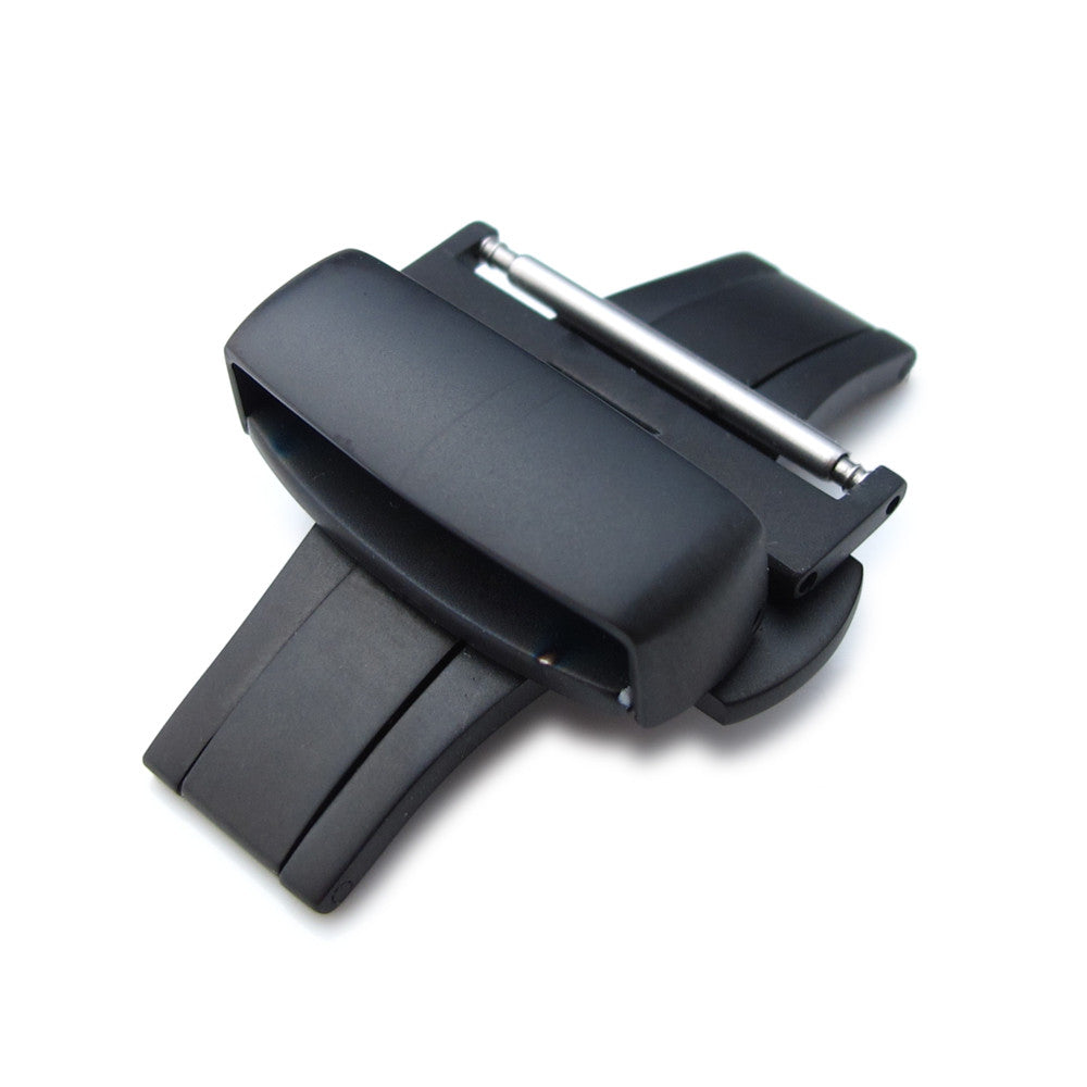 316L SS Deployant Clasp for Leather Strap, BK