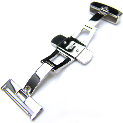 316L SS Deployant Clasp for Leather Strap, BK