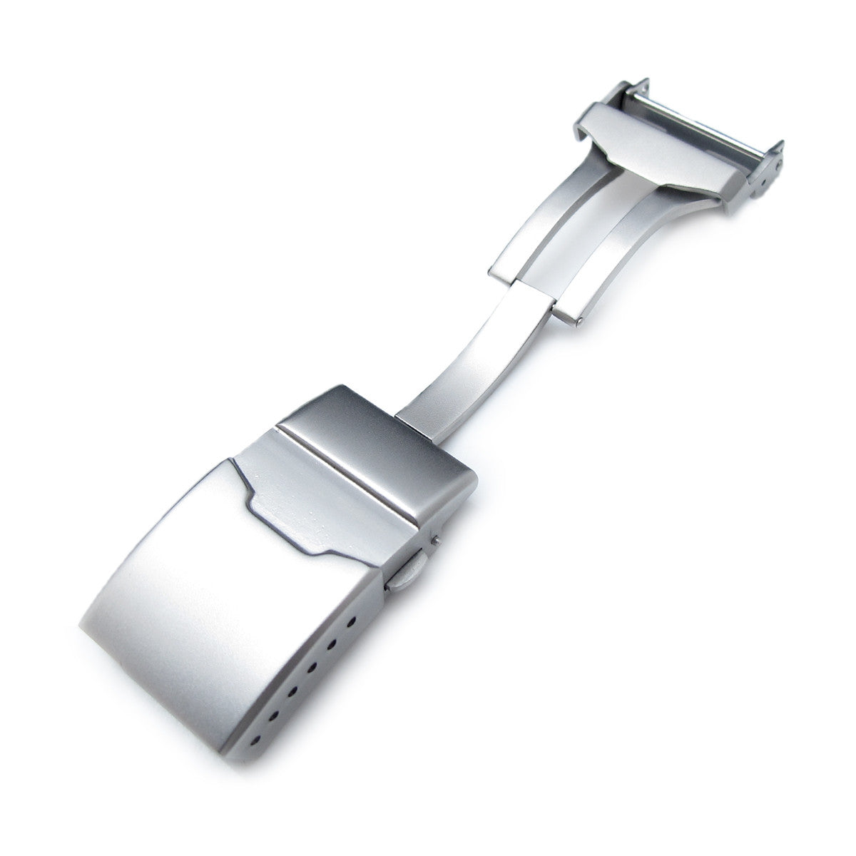 Chamfer Button diver's clasp with button, BL