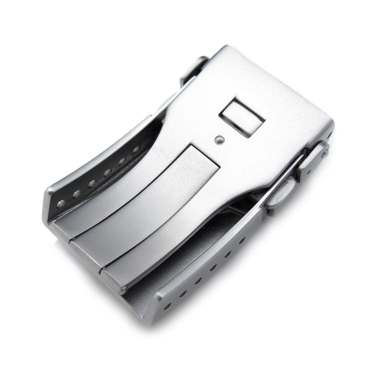 Chamfer Button diver's clasp with button, BL