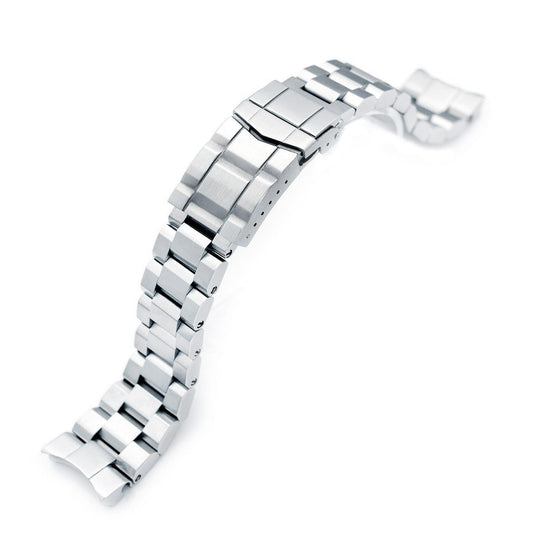 22mm Hexad Watch Band for Seiko King Samurai SRPE33, 316L Stainless Steel Brushed SUB Clasp