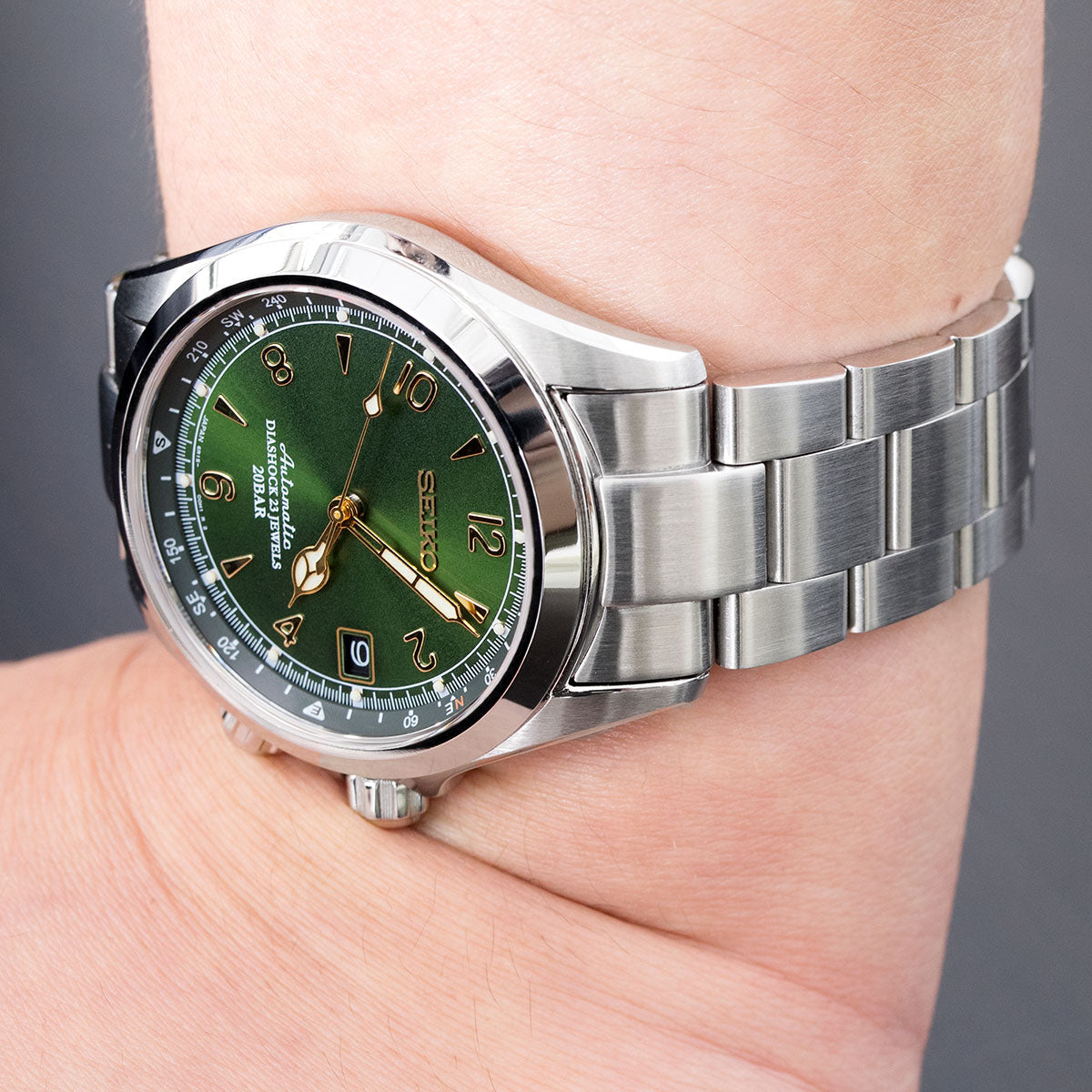 Super-O Boyer compatible with Seiko Alpinist SARB017, Wetsuit Ratchet Buckle