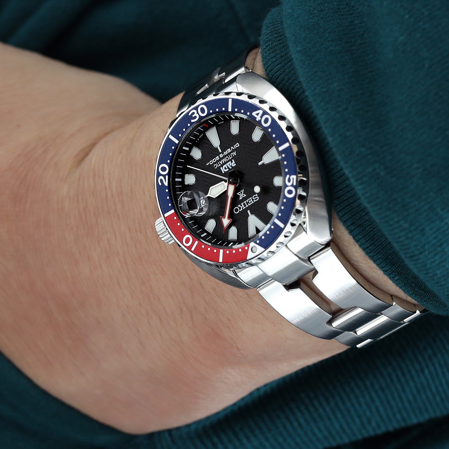 Seiko Mini-Turtle Prospex Automatic Dive Watch SPRC41K1 (PADI Edition) Pepsi Bezel