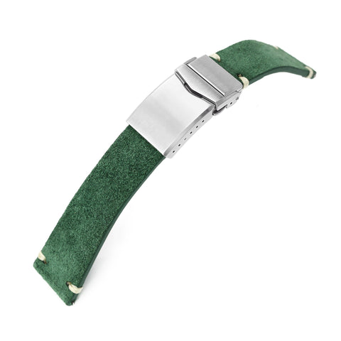 MiLTAT Green Suede Quick Release One-piece , V-Clasp