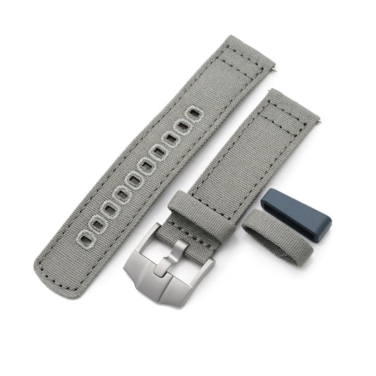 Khaki Green Quick Release Canvas Watch Strap 22mm or 20mm