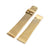 20mm, 22mm Tapered Milanese Wire Mesh Band, Polished IP Gold