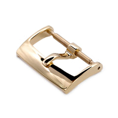 16mm, 18mm Solid 316L Stainless Steel Classic 2mm-Tongue Buckle, IP Gold