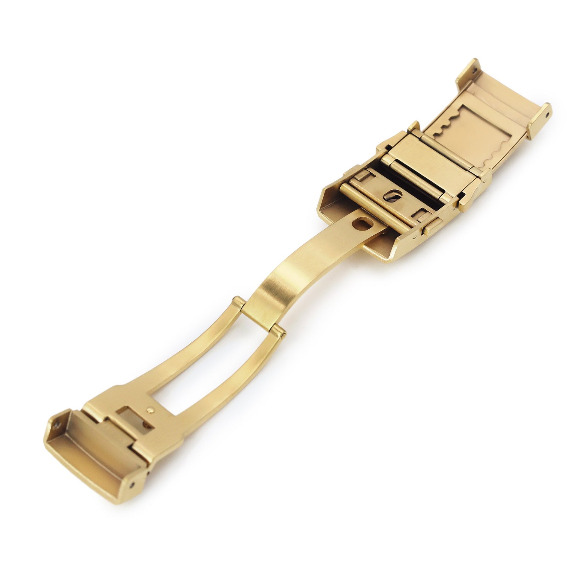 18mm Wetsuit Ratchet Watch Buckle / Gold Diver Clasp | Strapcode