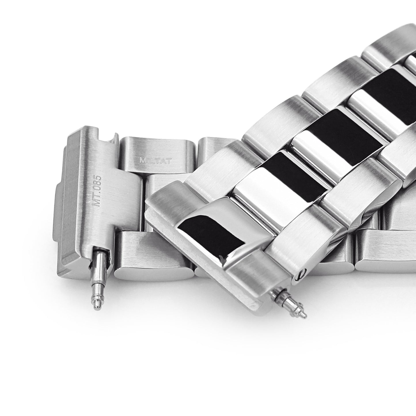 20mm Super-O Boyer 316L Stainless Steel Watch Band for Seiko SBDC053 aka modern 62MAS, Brushed and Polished V-Clasp